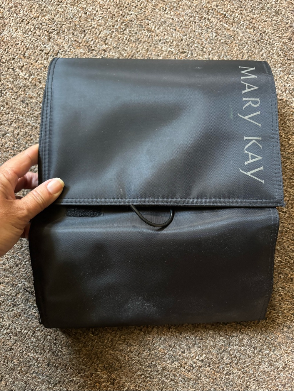 Mary Kay Black Fold-Over Travel Makeup Bag